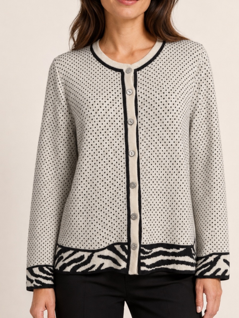 St. John Sport Knit Cardigan L